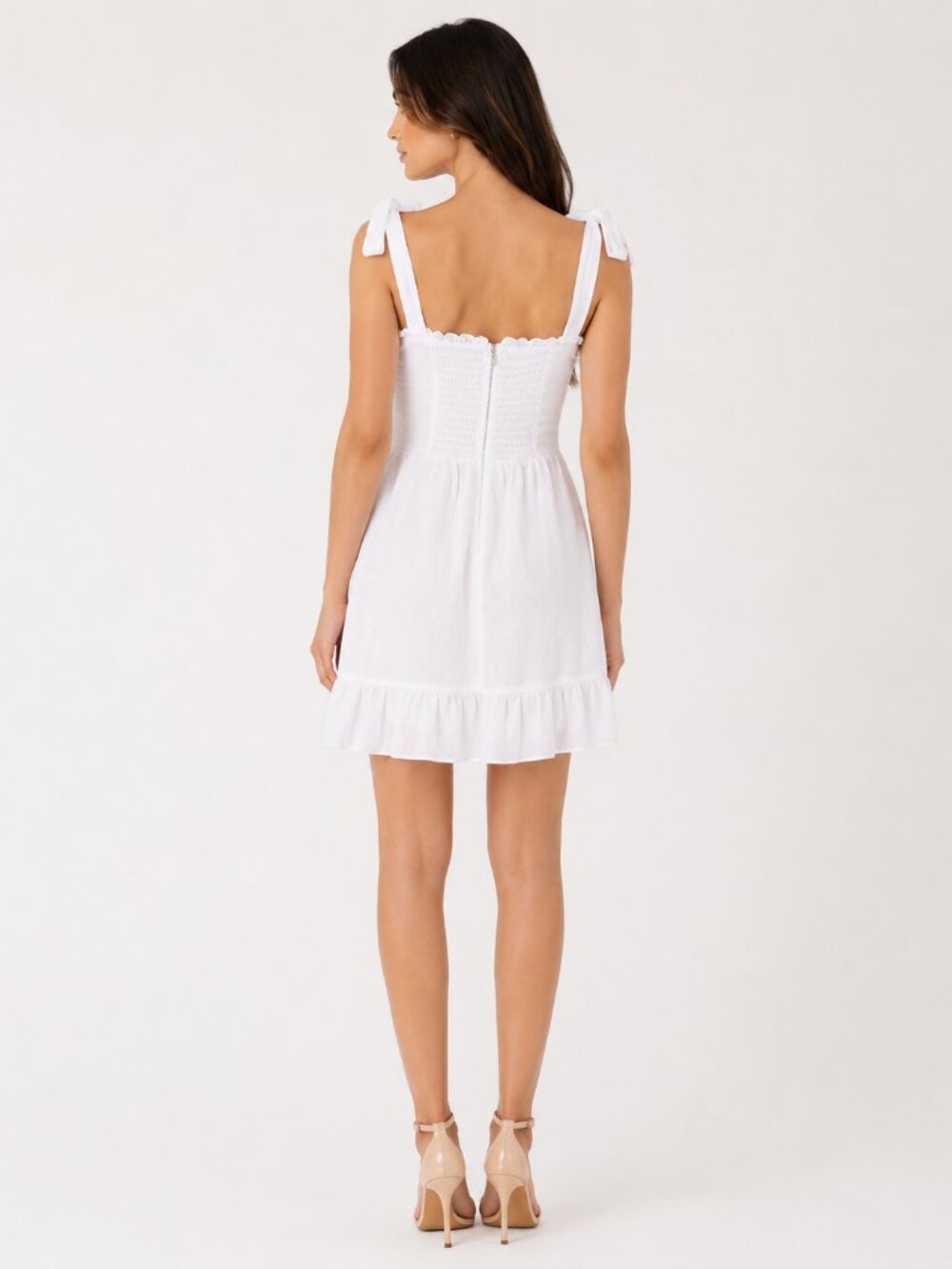 Reformation White Linen Dress - Picture 2 of 6